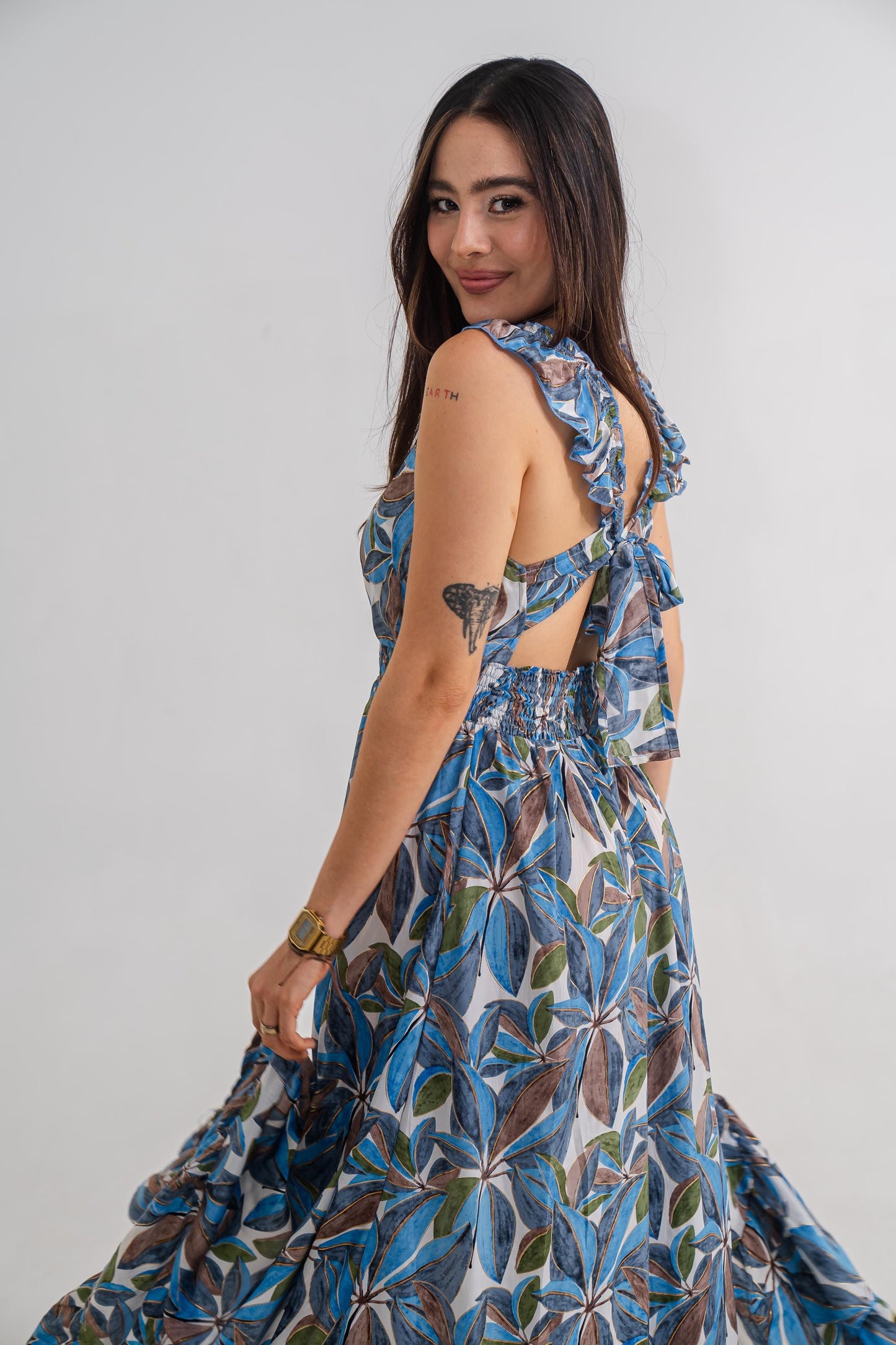 Ruffled Maxi Dress
