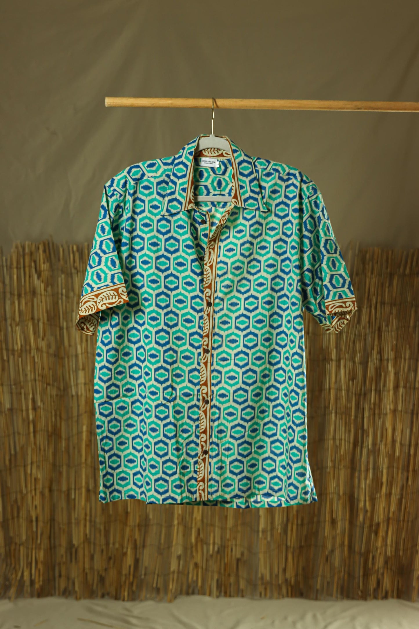 Aqua Blue Festival Men's Shirt