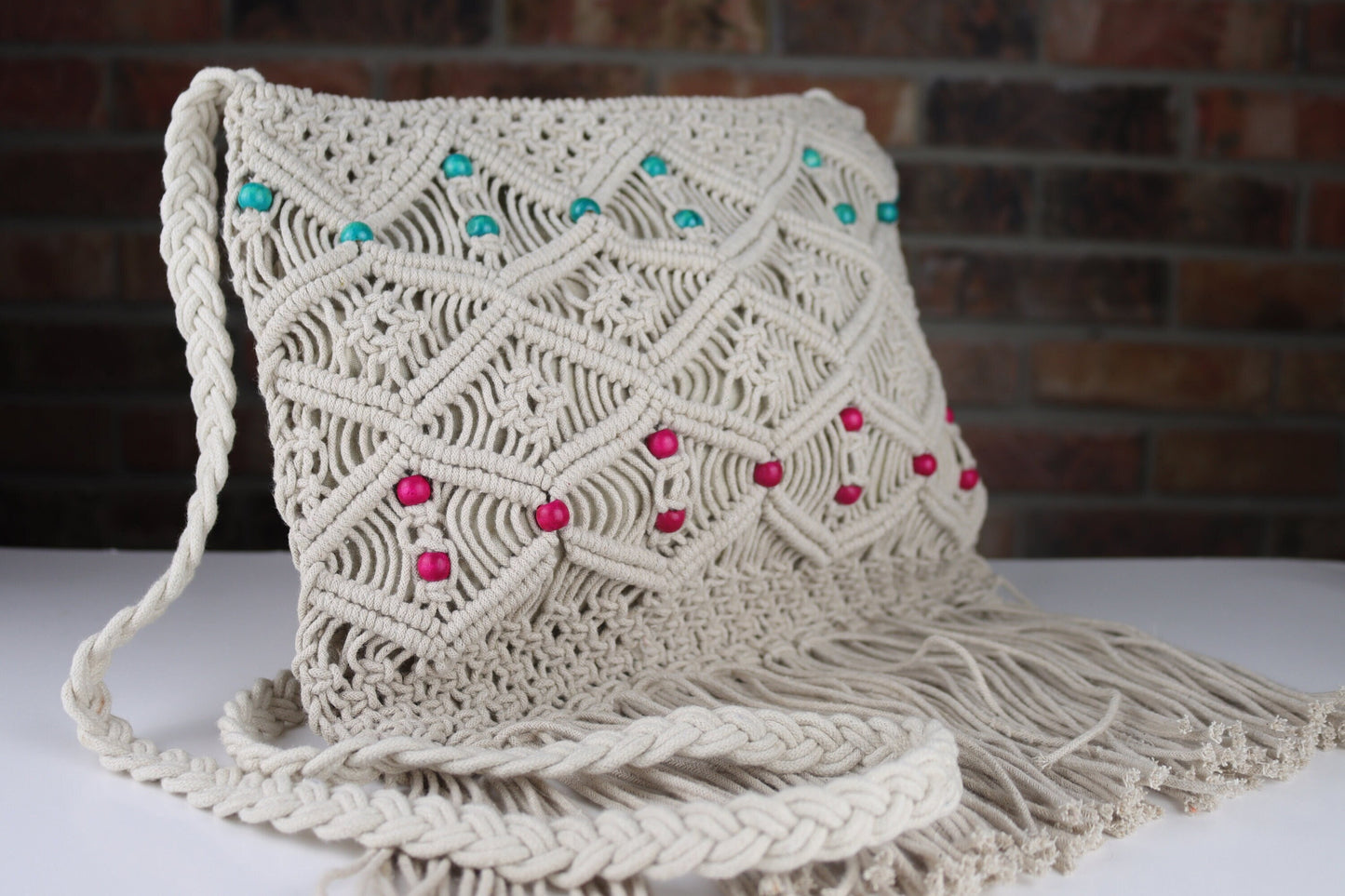 Boho Beads Crossbody Bag