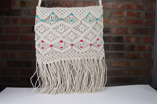 Boho Beads Crossbody Bag