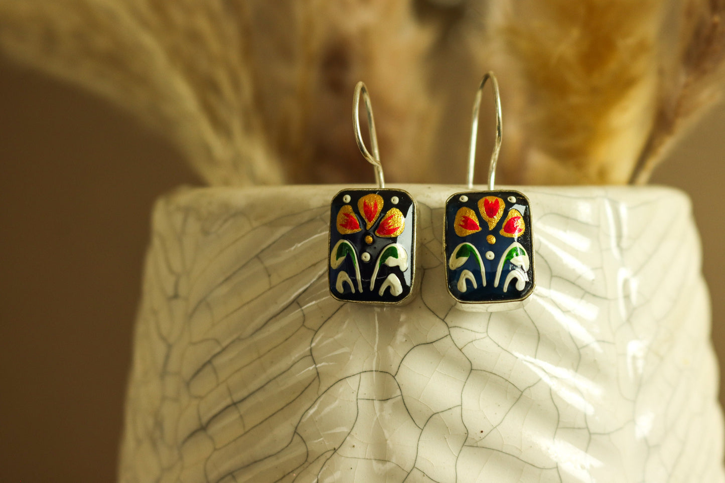 Artisanal Rectangle Earrings