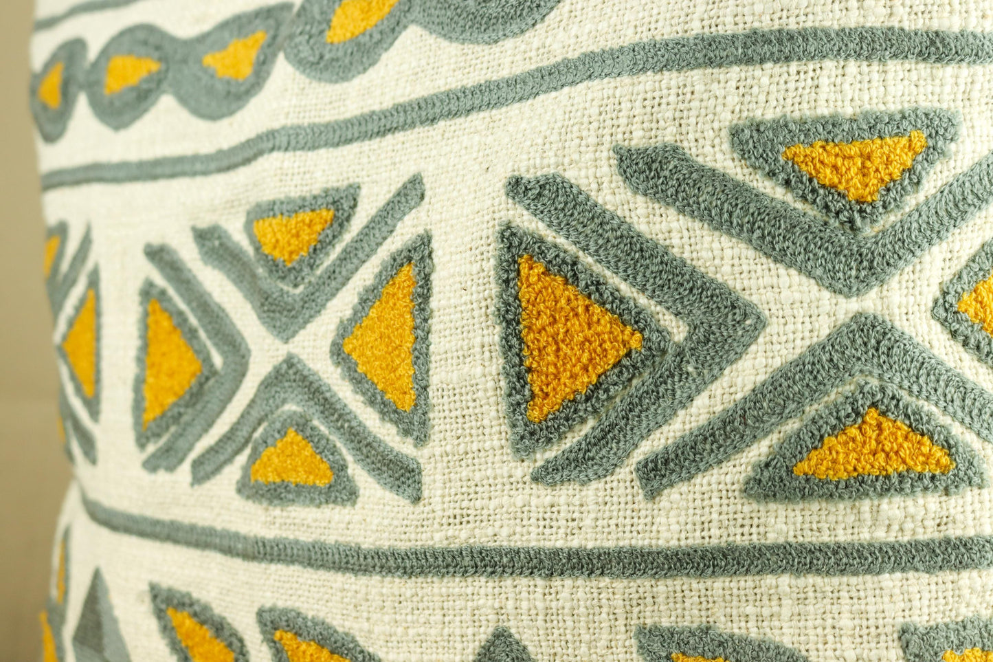 Tribal Embroidered Throw Pillow