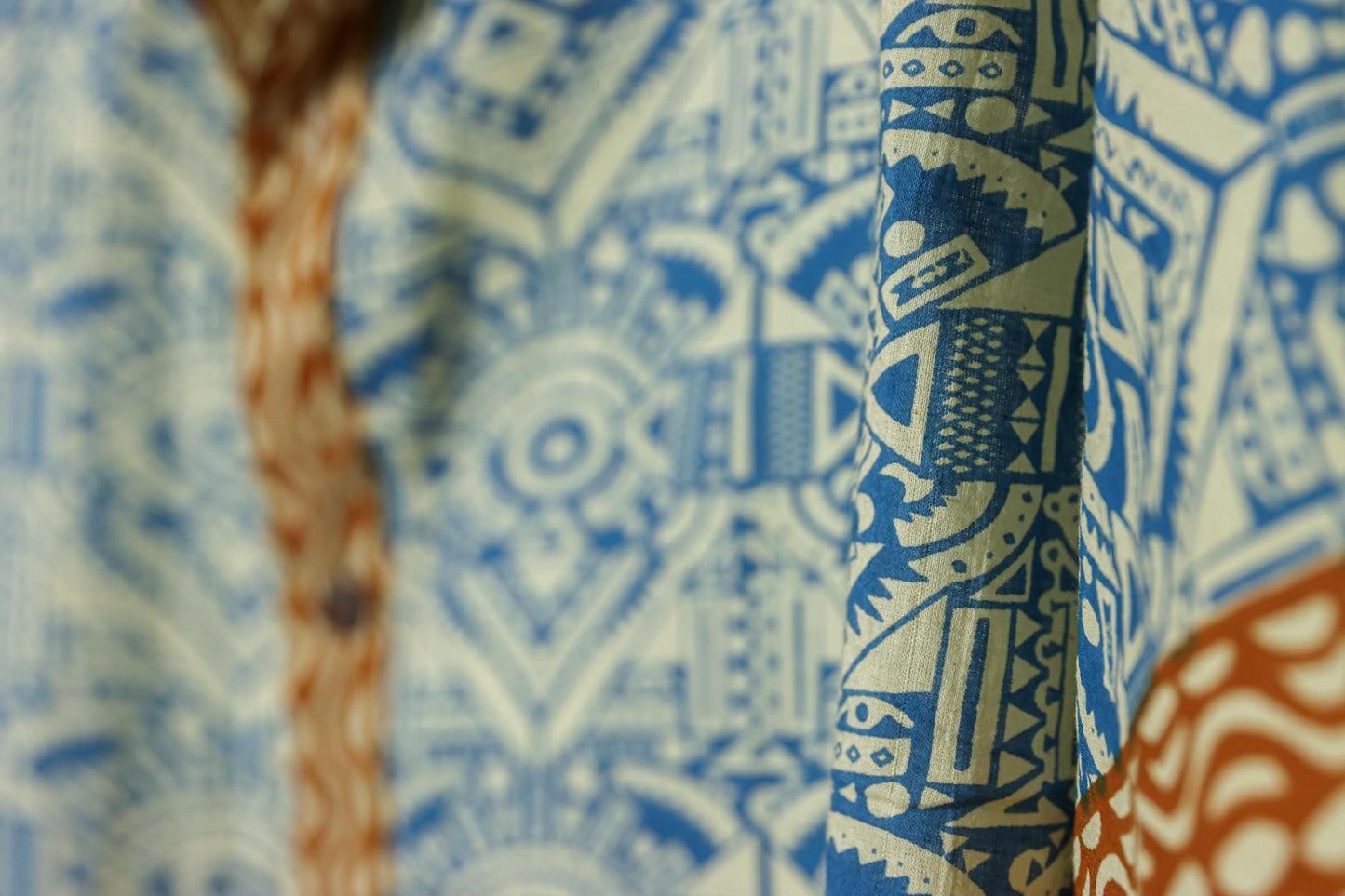 Blue Aztec Print Men's Shirt