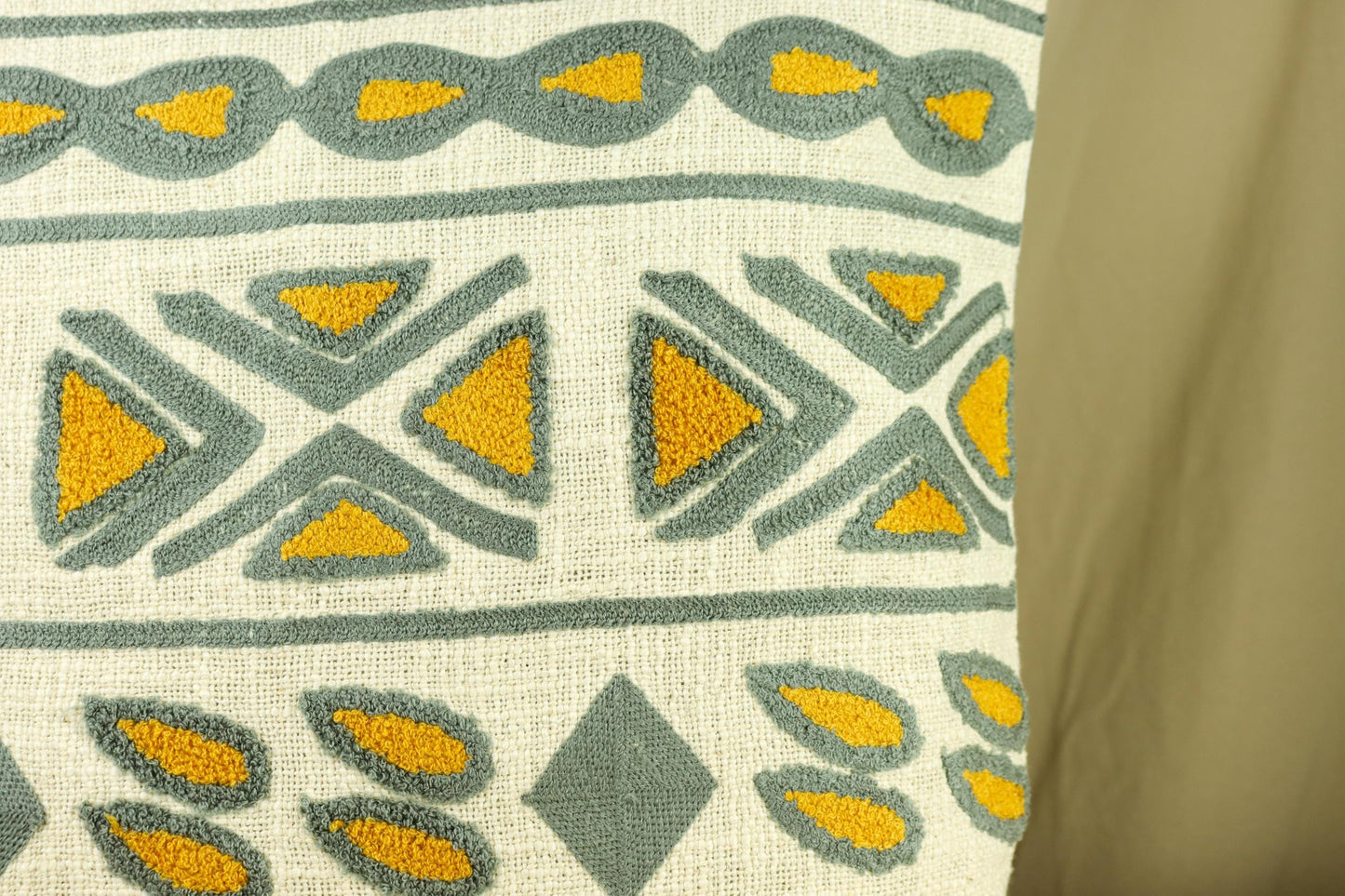 Tribal Embroidered Throw Pillow
