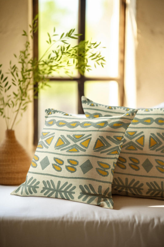 Tribal Embroidered Throw Pillow