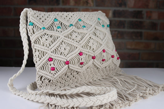 Boho Beads Crossbody Bag