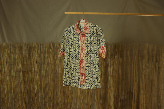 Black Flowers Men's Shirt