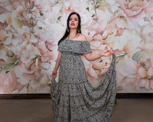 Off-Shoulder Maxi Dress